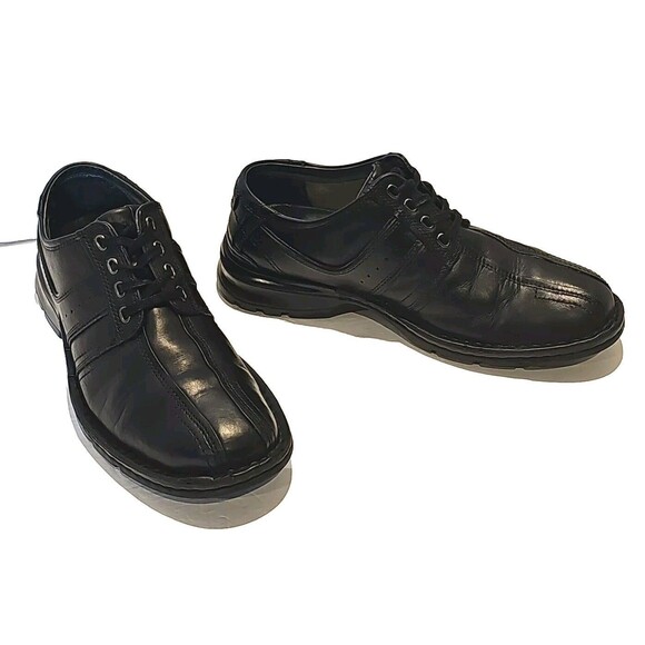 Mens Clarks Hommes Black Leather Lace Up Mens Size 9M 70851 - Picture 9 of 10